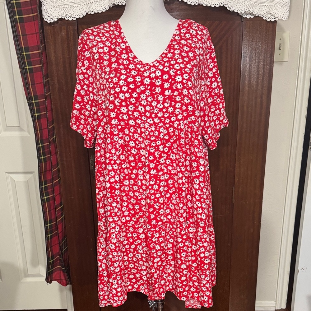 Red Floral Dress Chances R
